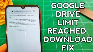 Google Drive Limit Reached Unable to Download File Fix | How to Download Any Google Drive File