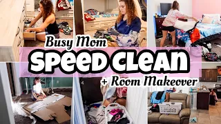 ALL DAY SPEED CLEAN + BEDROOM MAKEOVER | CLEANING MOTIVATION 2023 | BUSY MOM LIFE CLEAN WITH ME