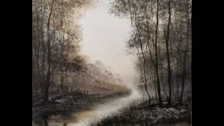 Beginner Watercolor Landscape Demo 205: Working From Back to Front Wet in Wet (Imaginary Scene)