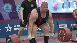 SCARY Bicep Tear! Pavlo Nakonechnyy Deadlift 415 kg / Giant from Ukraine