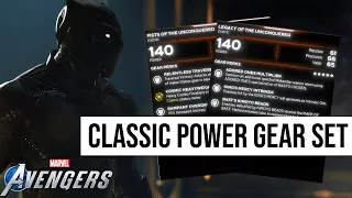 Marvel's Avengers - Gear Guide: Black Panther - Classic Power (Unconquered) Gear Set