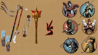 Shadow Fight 2 || ALL Mythical Weapons vs BOSSES 「iOS/Android Gameplay」