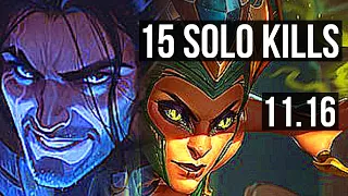 SYLAS vs CASSIOPEIA (MID) | 15 solo kills, Legendary, 30/2/1, 66% winrate | KR Master | v11.16