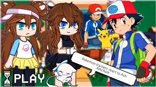 pokemon trainers react to Ash Ketchum [part 1] ||Red||Blue||Green||Yellow||Gold||Rosa||