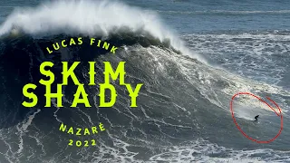 LUCAS FINK SKIMBOARDING NAZARÉ! Brazilian skimboarding world champion Lucas Fink conquering Big Mama