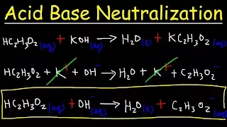 Acid Base Neutralization Reactions & Net Ionic Equations - Chemistry