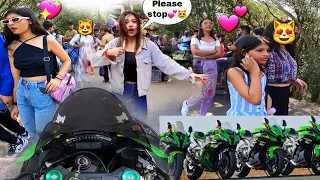 Crazy Public Reactions For 5 Zx10r at a time|Sound level|Must watch|Z900 Rider