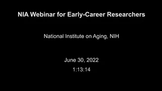 NIA Webinar for Early-Career Researchers