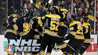 NHL Stanley Cup Playoffs 2019: Blue Jackets vs. Bruins | Game 1 Highlights | NBC Sports