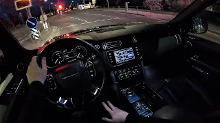 Range Rover Vogue 3.0l 258HP - Night POV Test Drive - Fuel consumption check