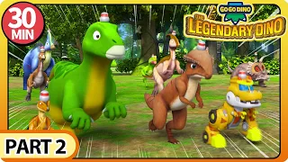 [GOGODINO: The Legendary Dino] Pt.2 Legendary Dino vs Eggbots Army | Dinosaurs for Kids | Cartoon