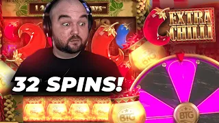 INSANE *32 SPINS* ON EXTRA CHILLI! (HUGE PAYOUT)