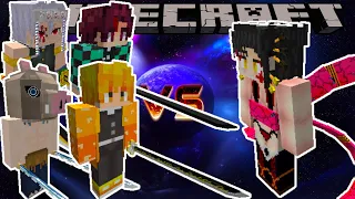 TANJIRO, INOSUKE, ZENITSU, AND UZUI VS DAKI - MINECRAFT 1.16.5 (MOB BATTLE)