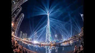 Dubai, Happy New Year 2018 Burj Khalifa | Мировой рекорд лазерное шоу в Дубае