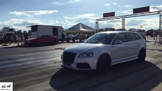 Audi S2 Coupe Turbo vs Audi RS3 drag race 1/4 mile 🚦🚗💥 - 4K