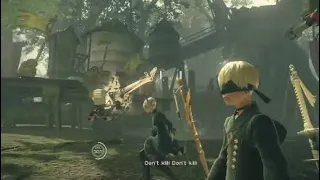 2B destroys all friendly machines in Pascal Village, what happens next - NieR Automata Chapter 5