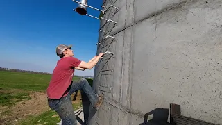 Climbing Our New 132 Foot Silo