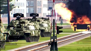 Goodbye Putin! American high-precision missiles rained down on Moscow City today - ARMA 3