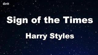 Sign of the Times - Harry Styles Karaoke 【No Guide Melody】 Instrumental