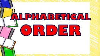 Alphabetical Order | English Grammar Class 1