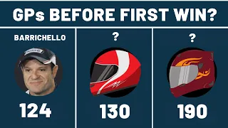 Who has the Most Races before his First Win in F1?