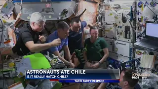 Astronauts have a taco taste test using first chile peppers grown in space