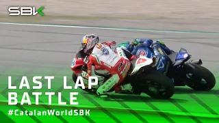 Sofuoglu vs Manzi last lap battle 🤯 | #CatalanWorldSBK