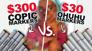 WHAT'S THE DIFFERENCE?! | Cheap Vs. Expensive Markers | Side-by-Side Demo | Ohuhu v. Copic