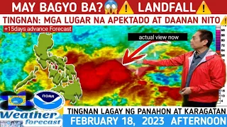 MAY BAGYO NA BA?😱: LANDFALL MALALAKAS NA ULAN RAMDAM NA⚠️| WEATHER UPDATE TODAY FEBRUARY 18, 2023pm