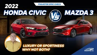 2022 Honda Civic RS vs 2022 Mazda3 Sedan M Hybrid | Philkotse Spec Check