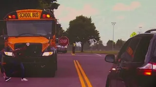 What to do when school bus stopped and emergency vehicle oncoming