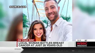 Woman battles breast cancer at just 28 years old