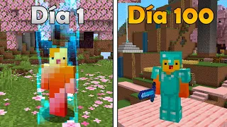 Sobreviví 100 DÍAS Minecraft Hardcore en un BORDE 1x1