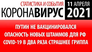 11 апреля 2021: статистика коронавируса в России на сегодня