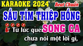 Sầu Tím Thiệp Hồng Karaoke Song Ca Beat Chuẩn | Đình Long Karaoke