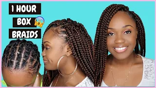 CROCHET BOX BRAIDS IN UNDER ONE HOUR 😱 | VERSATILE CROCHET BRAID PATTERN