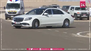 سلطان بن زايد يشهد اليوم الأول من سباق الإبل التراثي