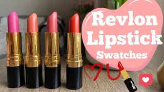 Revlon Super Lustrous Lipstick matte and creme swatches 4 shades #makeup #revlon #beauty #fypシ