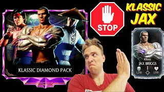 MK Mobile. HUGE Klassic Diamond Pack Opening. Trying to Avoid Klassic Jax at ALL COSTS!