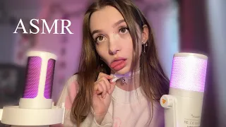 [ENG SUB] ASMR PINK TRIGGERS for TWO MICROPHONES 🎀💞