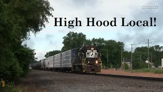 Norfolk Southern Local with High Hood GP38-2!