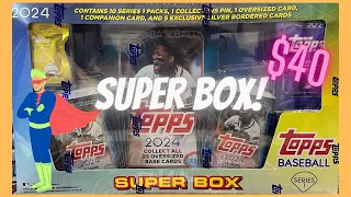 Super Box ⚾️ 2024 Topps Series 1 Baseball ** 10 Packs + 1 Exclusive Pack + Pin & More for $40 **