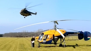 Mil Mi-8T says hello to the Kamov team with a low pass, near Pápa, Hungary