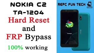 Nokia C2 Hard reset | nokia c2 screen lock reset | TA-1204 Frp bypass