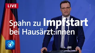 Gesundheitsminister Spahn zum Impfstart in Praxen von Hausärzt:innen