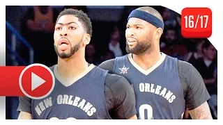 DeMarcus Cousins & Anthony Davis Full Highlights vs Lakers (2017.03.05) - 57 Pts, 24 Reb