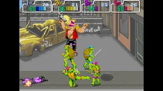 Teenage Mutant Ninja Turtles arcade 4 player Netplay game 2 60fps