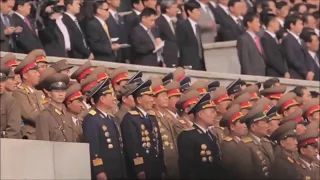 Bee Gees - Stayin' Alive (North Korean Parade) 2017