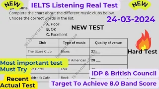 IELTS Listening Practice with Recent Actual IELTS Exam with Answers [Real Exam 55] 24thMarch 2024