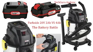 Parkside Cordless Wet & Dry Vacuum Cleaner PWDA 20 Li A2 BATTERY BATTLE